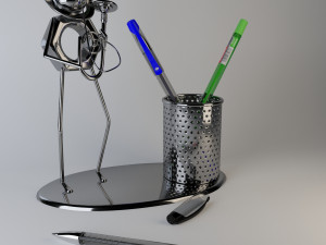 pencil case with canco pencil Modello 3D
