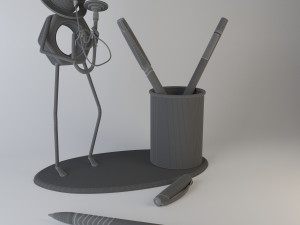 pencil case with canco pencil 3D 模型