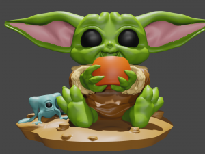 baby yoda fan art 3Dプリントモデル