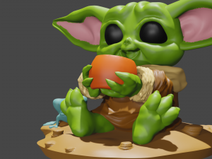baby yoda fan art 3Dプリントモデル