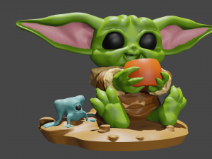 baby yoda fan art 3Dプリントモデル
