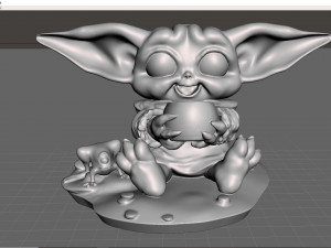 baby yoda fan art 3Dプリントモデル