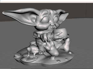 baby yoda fan art 3Dプリントモデル