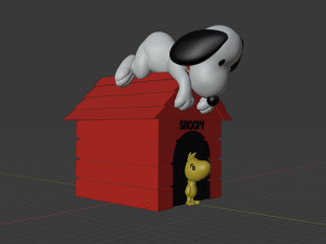 charlie brown and snoopy box fan art 3Dプリントモデル