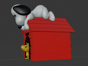charlie brown and snoopy box fan art 3Dプリントモデル