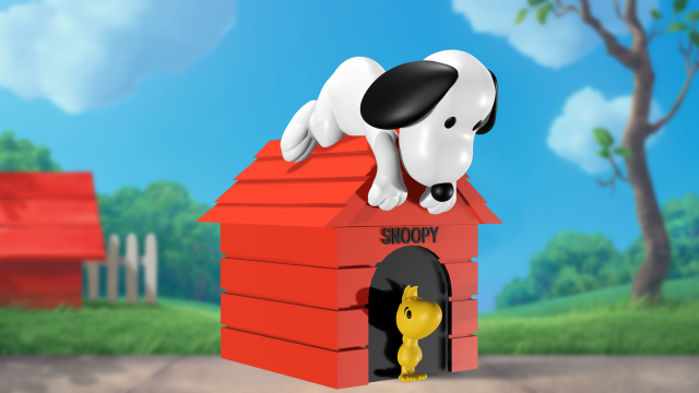 charlie brown and snoopy box fan art 3Dプリントモデル .c4d .max .obj .3ds .fbx .stl .blend 