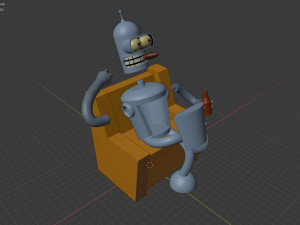 futurama bender bending rodriguez box fan art 3D Принт Модель