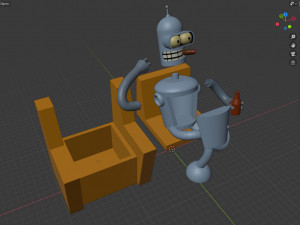 futurama bender bending rodriguez box fan art 3D Принт Модель
