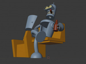 futurama bender bending rodriguez box fan art 3D Принт Модель