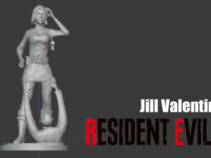 jill valentine resident evil 3 fan art 3D 프린트 모델