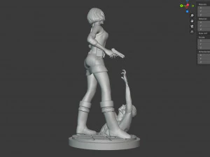 jill valentine resident evil 3 fan art 3D Print Model