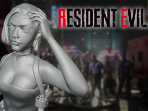 jill valentine resident evil 3 fan art 3D 프린트 모델