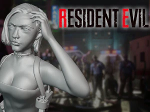 jill valentine resident evil 3 fan art 3D Print Model