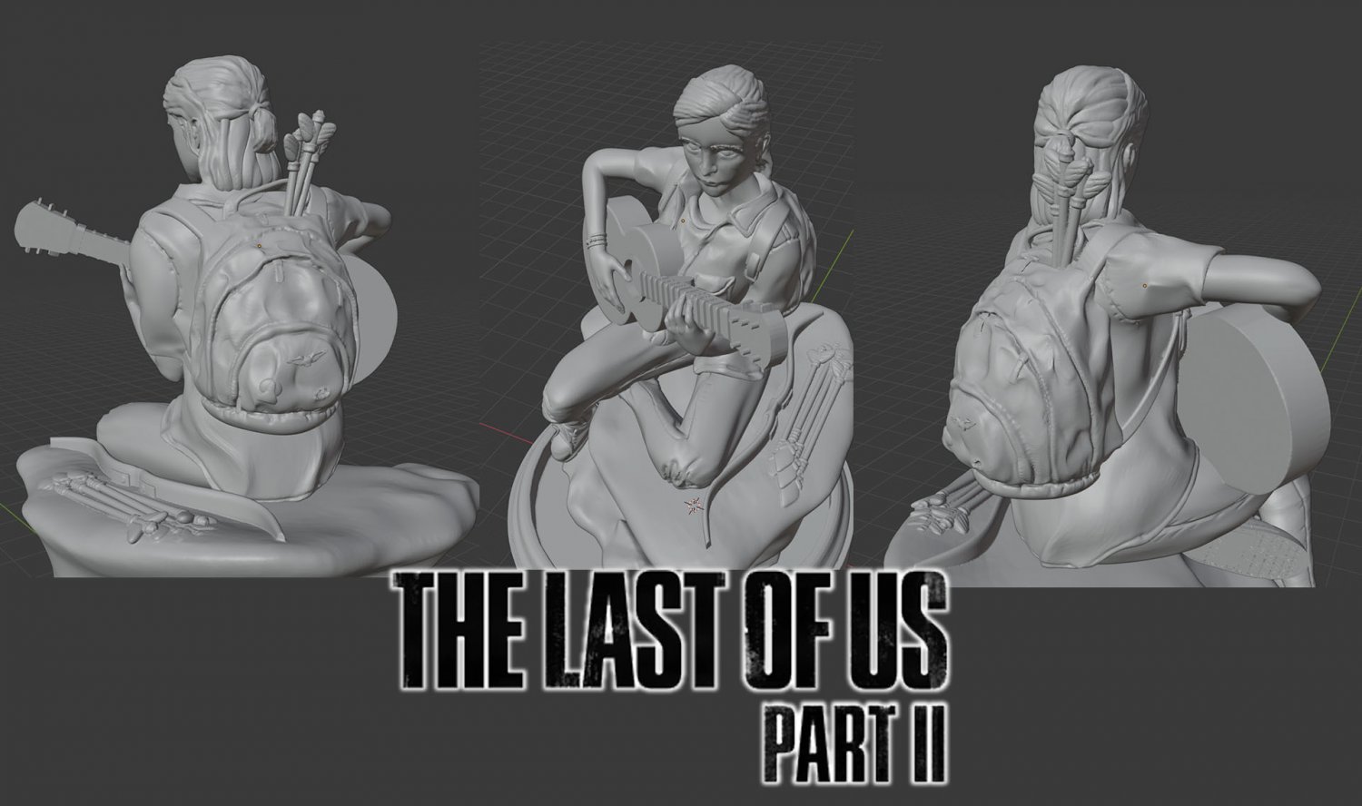 the last of us ii ellie fan art 3D Print Model
