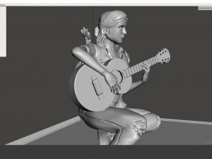 the last of us ii ellie fan art 3D Print Model