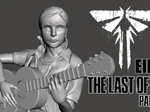 the last of us ii ellie fan art 3D Print Model