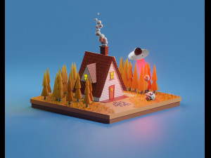 house in the forest 3D Print Model