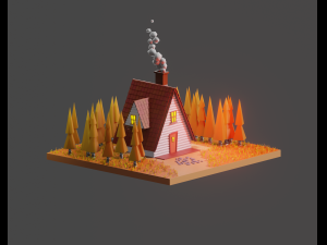 house in the forest 3D Print Model