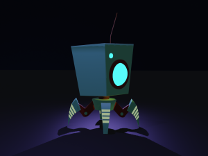 little robot for print or game Modelo de Impressão 3D