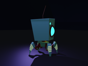 little robot for print or game Modelo de Impressão 3D