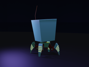 little robot for print or game Modelo de Impressão 3D