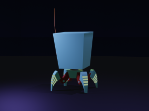 little robot for print or game Modelo de Impressão 3D