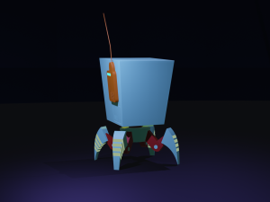 little robot for print or game Modelo de Impressão 3D