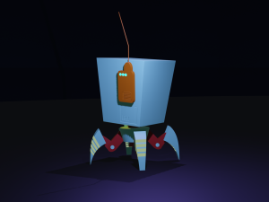 little robot for print or game Modelo de Impressão 3D