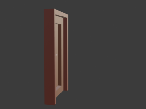 low poly simple door Model 3D