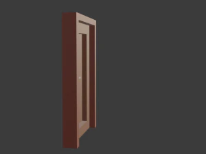 low poly simple door 3D Model