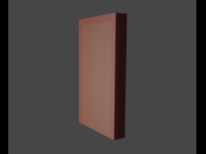 low poly simple door Model 3D
