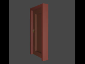 low poly simple door 3D Model