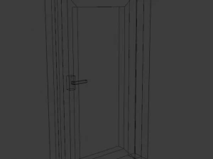 low poly simple door 3D Model