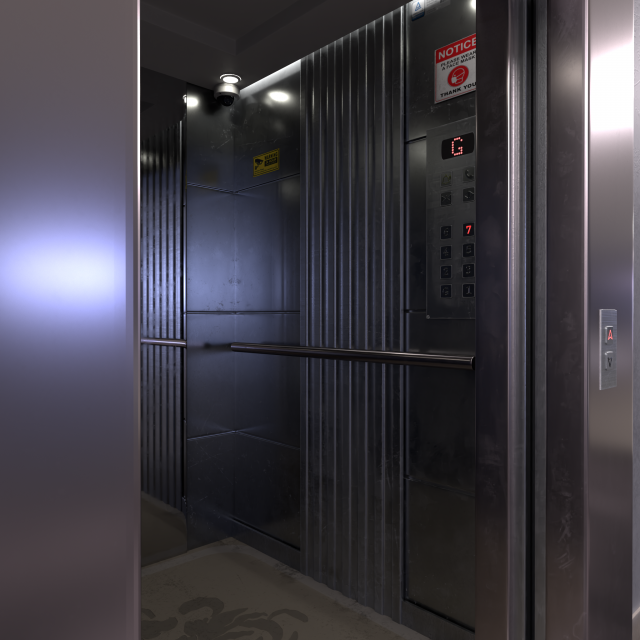 Elevator Casual 3D Модель .c4d .max .obj .3ds .fbx .stl .blend 