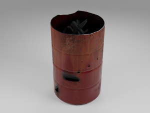 barrel hose fire-pump 3D-Modell