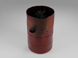 barrel hose fire-pump Modèle 3D