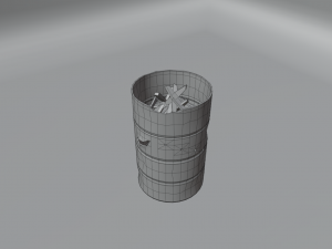 barrel hose fire-pump Modèle 3D