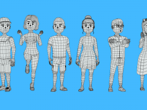 HYPER CASUAL CHARACTERS VOL 4 3D Модель