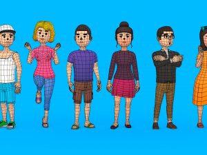 HYPER CASUAL CHARACTERS VOL 4 3D Модель
