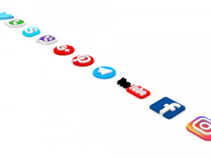 loghi dei social media Modello 3D