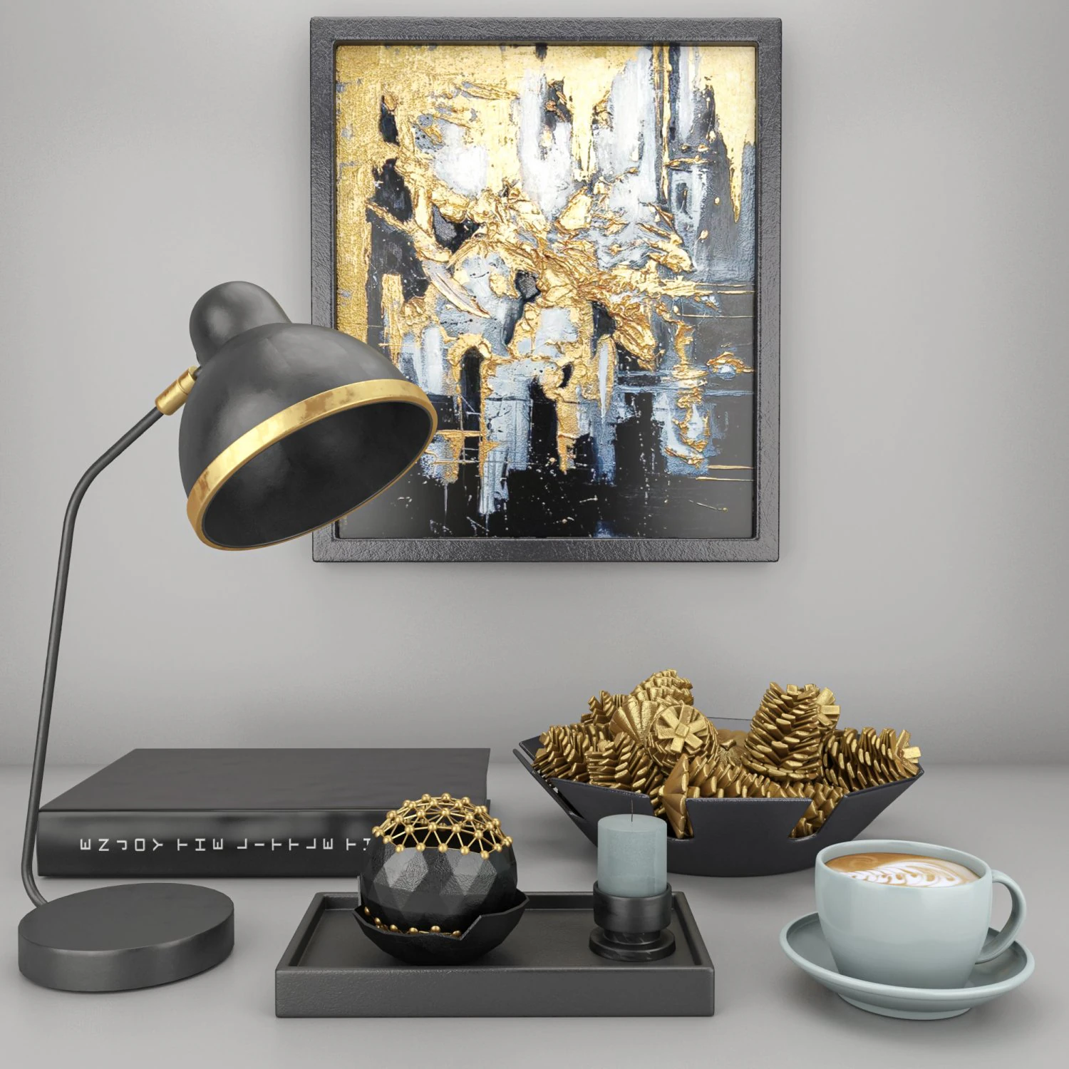 decorative set 3D Model .c4d .max .obj .3ds .fbx .stl .blend 
