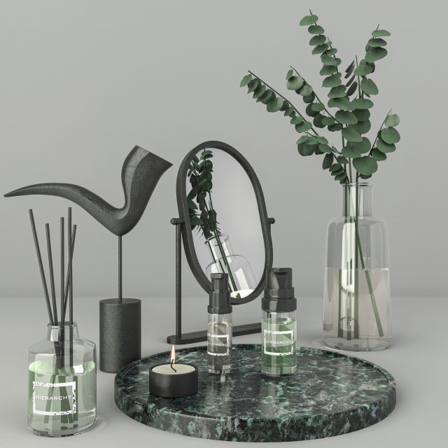 modern decorative set Model 3D .c4d .max .obj .3ds .fbx .stl .blend 