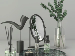 ensemble d&eacute;coratif moderne Modèle 3D