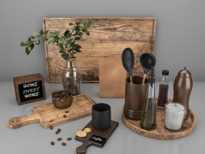 kitchen decor set 3D Модель