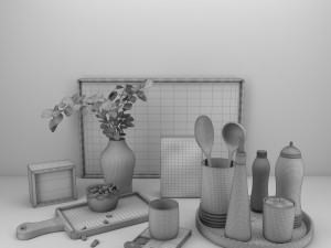 kitchen decor set 3D Модель