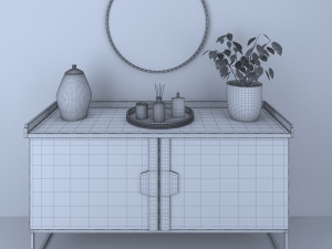 furniture composition with decor set 3Dモデル