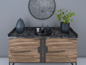 furniture composition with decor set 3Dモデル