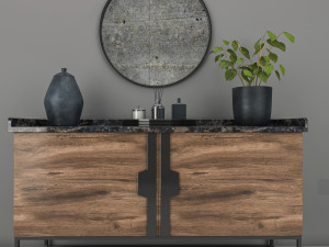 furniture composition with decor set 3Dモデル