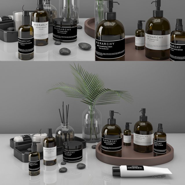 bathroom decor set 3D Modell .c4d .max .obj .3ds .fbx .stl .blend