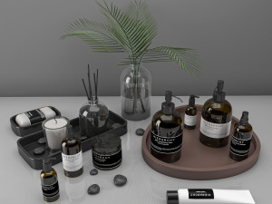bathroom decor set 3D Modell